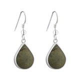 tear drop connemara marble earrings