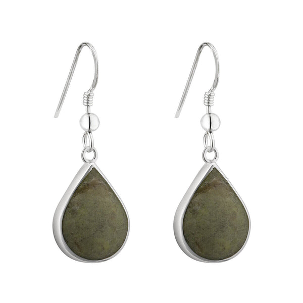 tear drop connemara marble earrings