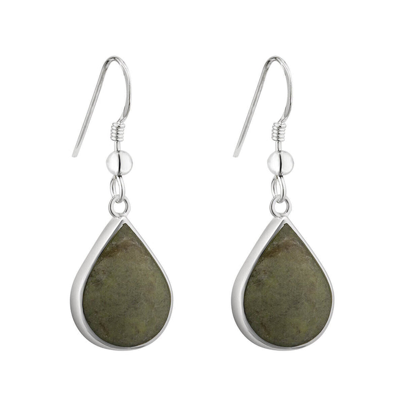 tear drop connemara marble earrings