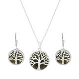 tree of life connemara marble pendant and earrings