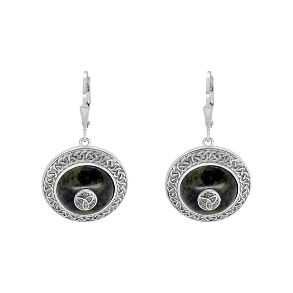 trinity knot shield earrings