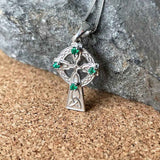 white gold celtic cross